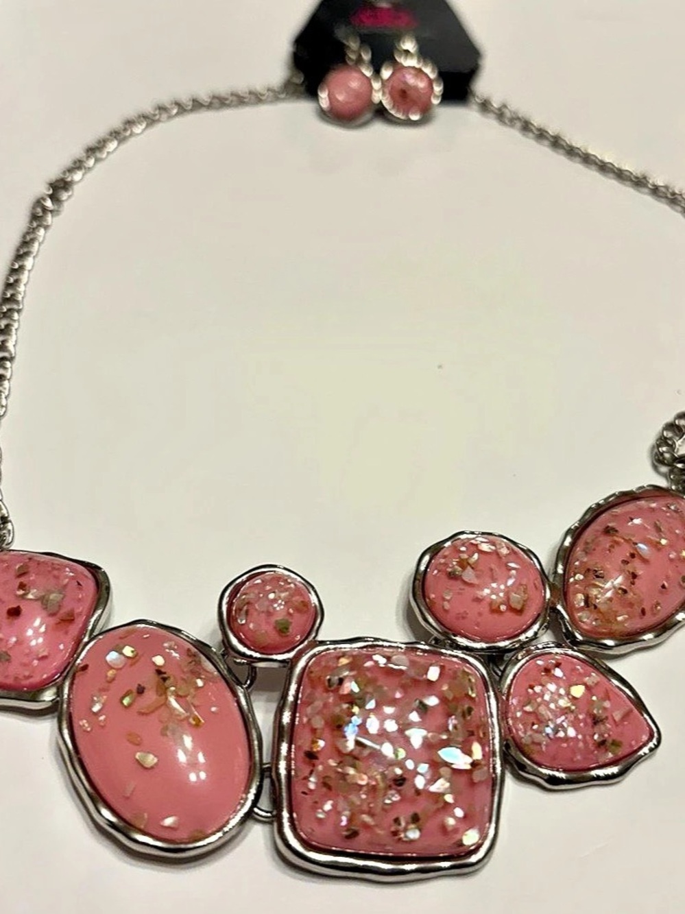 Paparazzi Pink Statement Necklace & Earrings